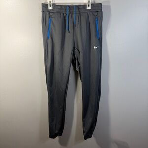 New Nike Conversion Mens Tapered Joggers Gray Blue Zip Pockets Large NWT